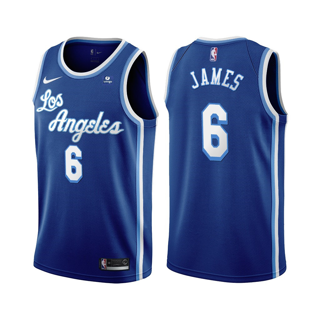 Men's Los Angeles Lakers #6 LeBron James Blue 